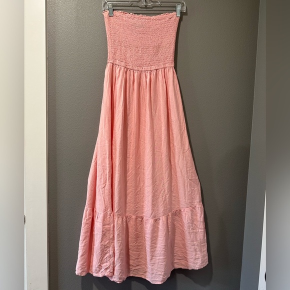 ZESICA sleeveless midi dress with elastic waist in pink - Picture 2 of 5